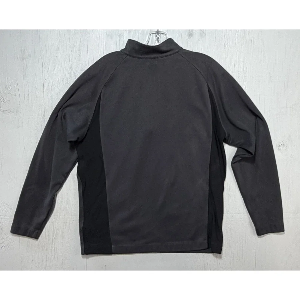 Tiger Woods Golf 1/4 Zip Pullover Sweater Mens M Nike Fit Dry Long Sleeve Gray